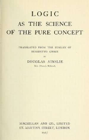 [Gutenberg 54137] • Logic as the Science of the Pure Concept